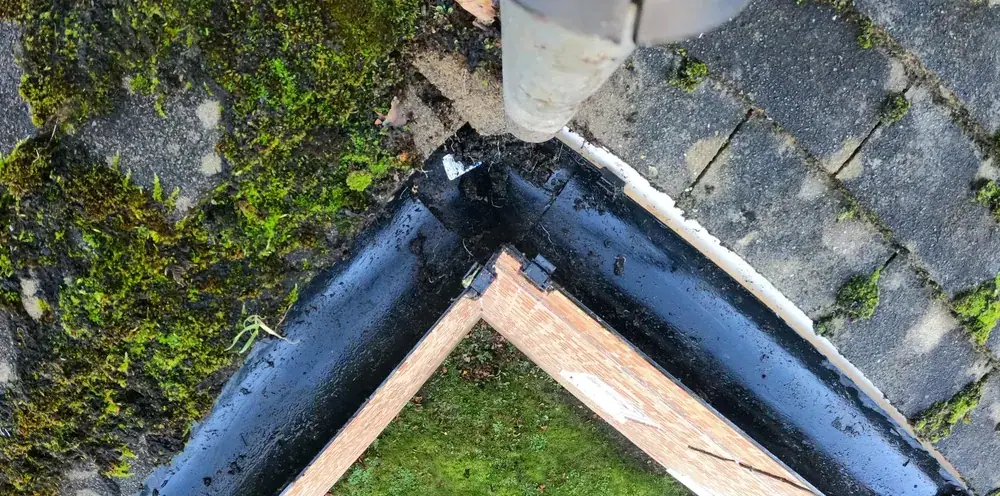Blocked gutter after
