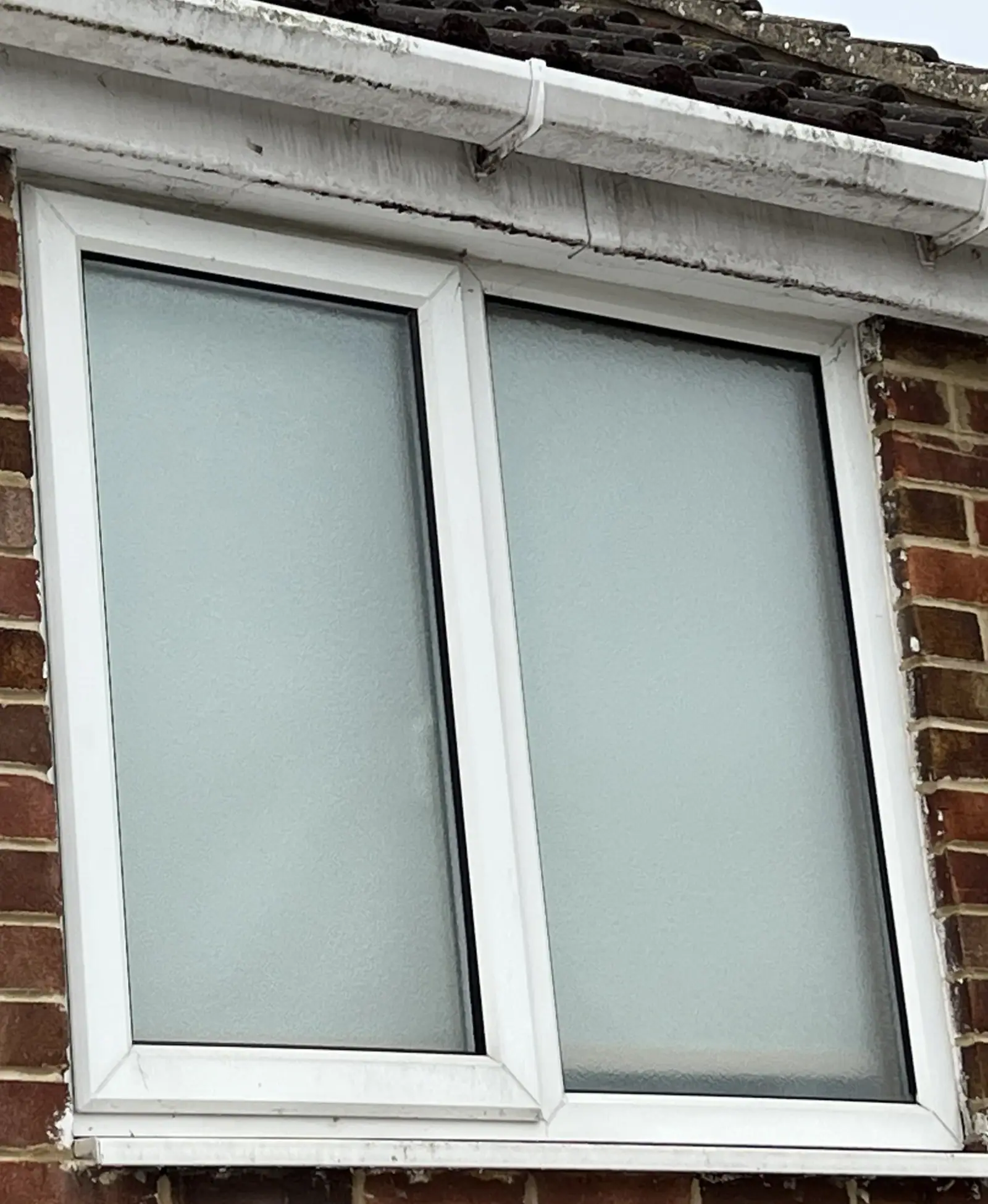 Frosted window & frames before